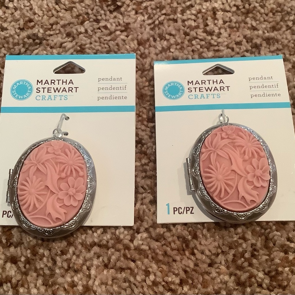 2 pc. Bundle Martha Stewart craft locket pendants